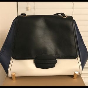 Zac Posen 3 color tote purse (black, navy & cream)